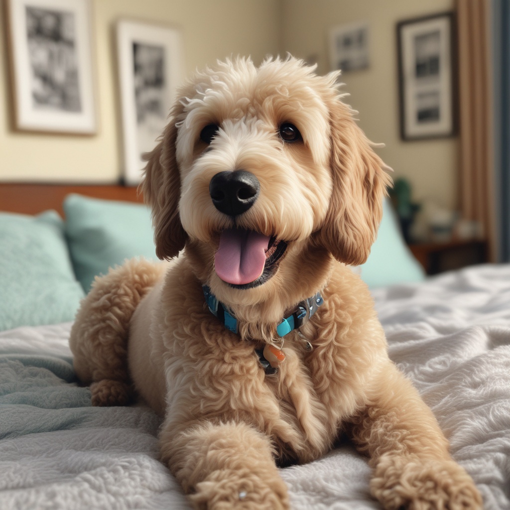 A happy doodle enjoying quality family time